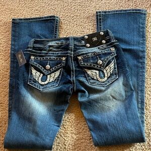 Miss Me rhinestone embellished denim jean